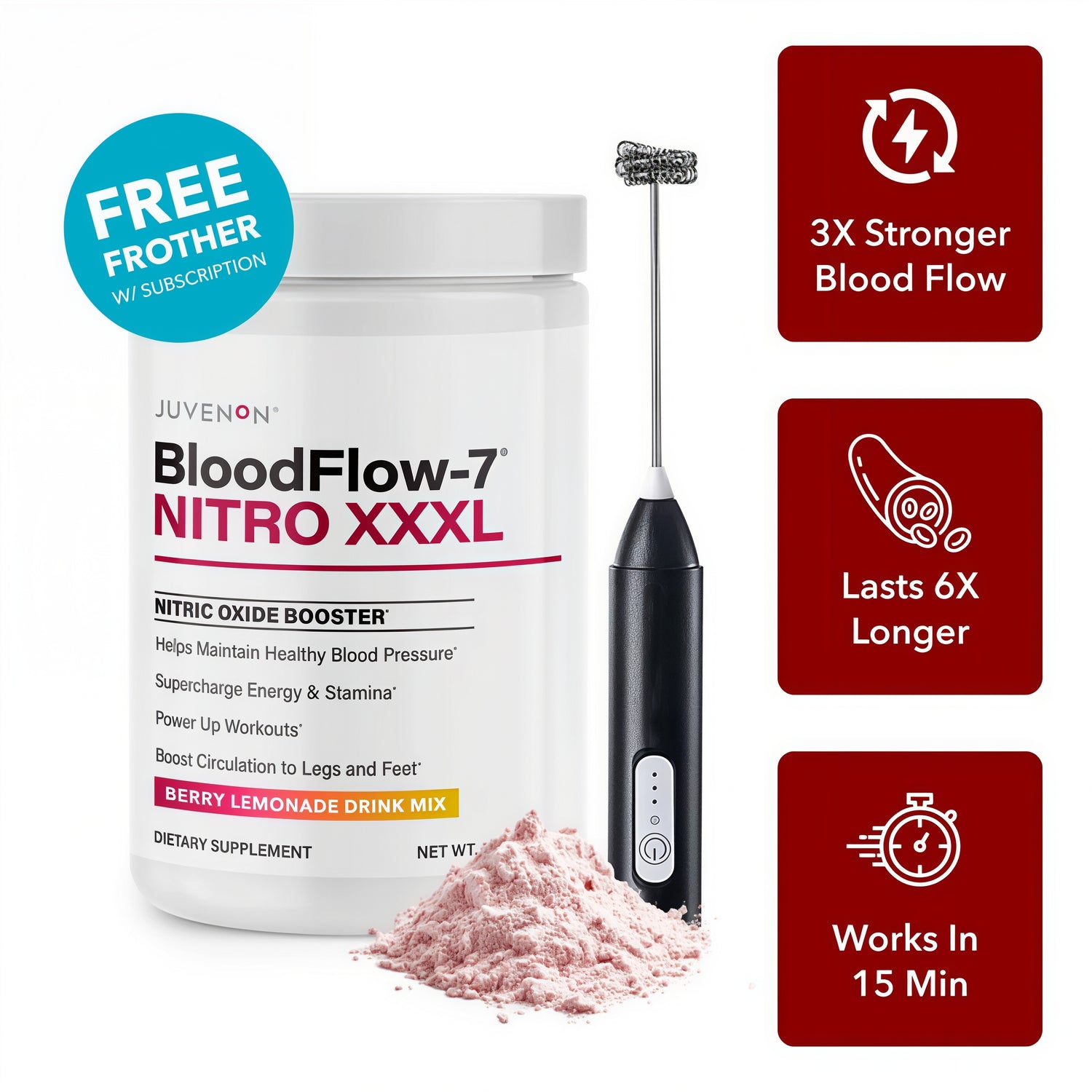 Juvenon BloodFlow-7 Nitro XXXL Drink Mix